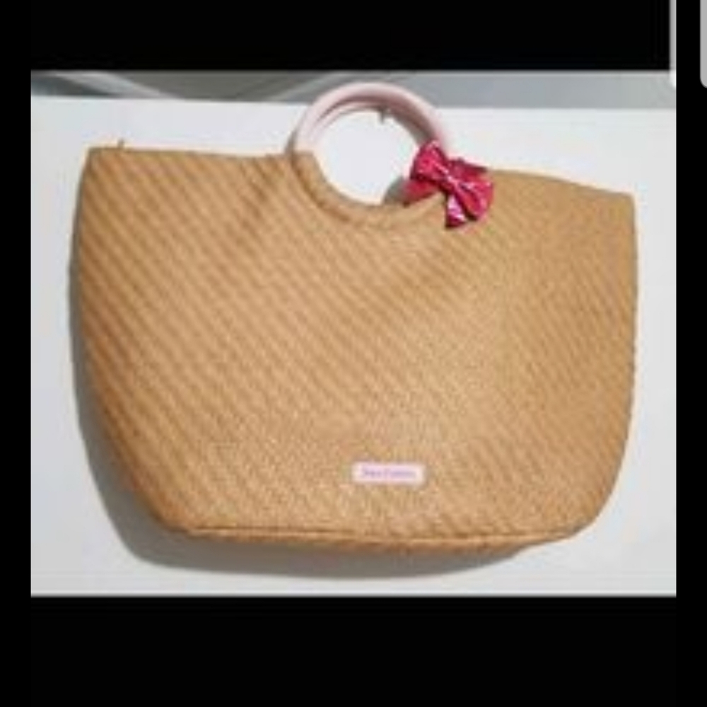Juicy couture straw basket weave tote